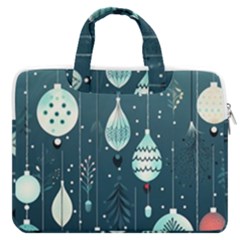 Ball Bauble Winter Macbook Pro 13  Double Pocket Laptop Bag