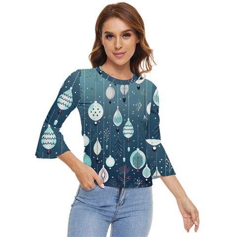 Ball Bauble Winter Bell Sleeve Top by Ravend