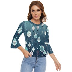 Ball Bauble Winter Bell Sleeve Top