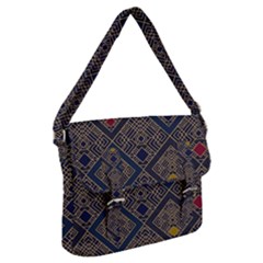 Pattern Flower Design Buckle Messenger Bag by Ravend