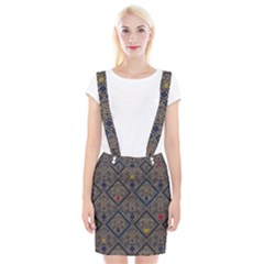 Pattern Flower Design Braces Suspender Skirt by Ravend