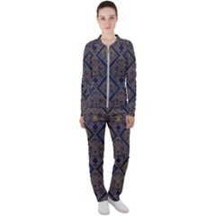 Pattern Flower Design Casual Jacket And Pants Set by Ravend