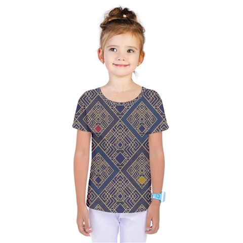 Pattern Floral Leaves Kids  One Piece T-shirt by Ravend