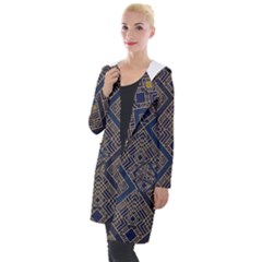 Pattern Floral Leaves Hooded Pocket Cardigan by Ravend