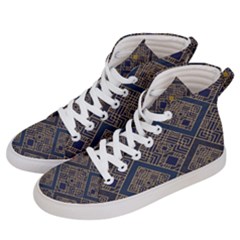 Pattern Flower Design Women s Hi-top Skate Sneakers by Ravend