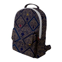 Pattern Flower Design Flap Pocket Backpack (large) by Ravend