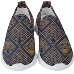 Pattern Flower Design Kids  Slip On Sneakers by Ravend