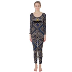 Pattern Seamless Antique Luxury Long Sleeve Catsuit by Ravend