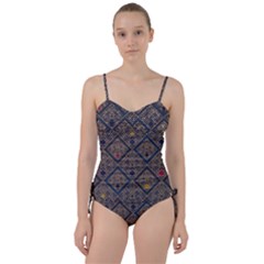 Pattern Seamless Antique Luxury Sweetheart Tankini Set by Ravend