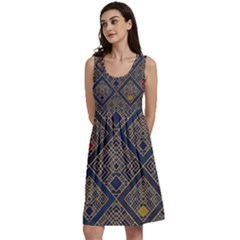 Pattern Seamless Antique Luxury Classic Skater Dress by Ravend