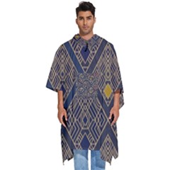 Pattern Seamless Antique Luxury Men s Hooded Rain Ponchos by Ravend