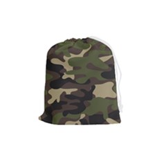 Texture Military Camouflage Repeats Seamless Army Green Hunting Drawstring Pouch (medium) by Ravend