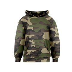 Texture Military Camouflage Repeats Seamless Army Green Hunting Kids  Pullover Hoodie