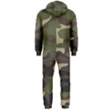 Texture Military Camouflage Repeats Seamless Army Green Hunting Hooded Jumpsuit (Men) View2