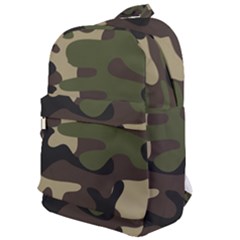 Texture Military Camouflage Repeats Seamless Army Green Hunting Classic Backpack by Ravend