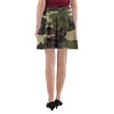 Texture Military Camouflage Repeats Seamless Army Green Hunting A-Line Pocket Skirt View2