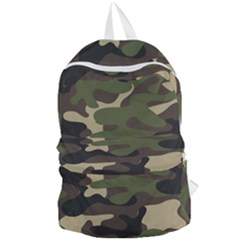 Texture Military Camouflage Repeats Seamless Army Green Hunting Foldable Lightweight Backpack by Ravend