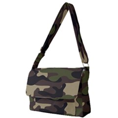 Texture Military Camouflage Repeats Seamless Army Green Hunting Full Print Messenger Bag (s) by Ravend