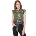 Texture Military Camouflage Repeats Seamless Army Green Hunting Frill Detail Shirt View1