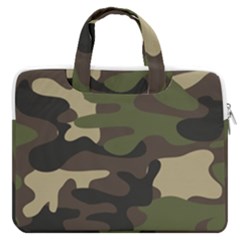 Texture Military Camouflage Repeats Seamless Army Green Hunting Macbook Pro 13  Double Pocket Laptop Bag by Ravend