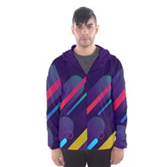 Colorful Abstract Background Men s Hooded Windbreaker