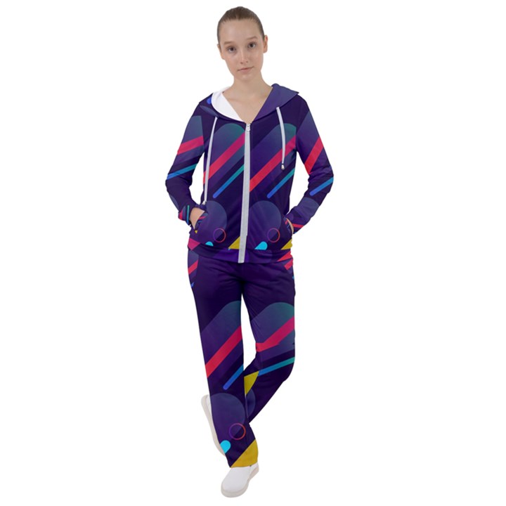 Colorful Abstract Background Women s Tracksuit