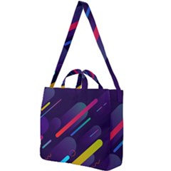 Colorful Abstract Background Square Shoulder Tote Bag by Ravend