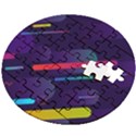 Colorful Abstract Background Wooden Puzzle Round View2