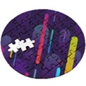 Colorful Abstract Background Wooden Puzzle Round View3