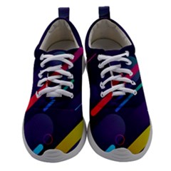 Colorful Abstract Background Women Athletic Shoes by Ravend