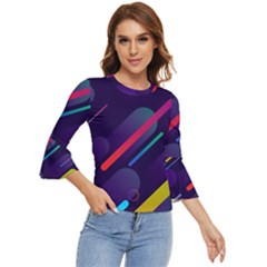 Colorful Abstract Background Bell Sleeve Top