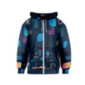 Gradient Geometric Shapes Dark Background Kids  Zipper Hoodie View1