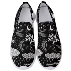 Vector Set Sketch Drawn With Space Men s Slip On Sneakers by Ravend