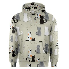 Cute Cat Seamless Pattern Men s Core Hoodie