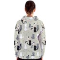 Cute Cat Seamless Pattern Women s Zipper Hoodie View2