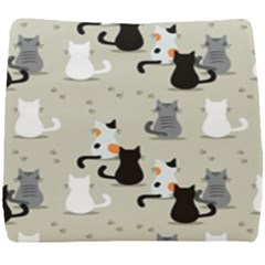 Cute Cat Seamless Pattern Seat Cushion by Ravend