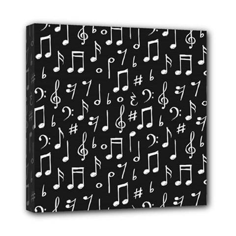 Chalk Music Notes Signs Seamless Pattern Mini Canvas 8  X 8  (stretched) by Ravend