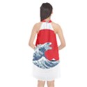 The Great Wave Of Kaiju Halter Neckline Chiffon Dress  View2