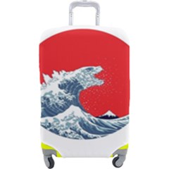 The Great Wave Of Kaiju Luggage Cover (large) by Cendanart