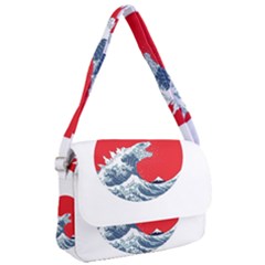 The Great Wave Of Kaiju Courier Bag by Cendanart