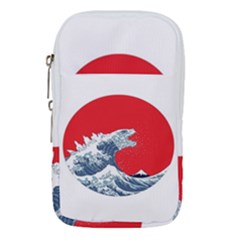 The Great Wave Of Kaiju Waist Pouch (large) by Cendanart