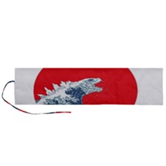 The Great Wave Of Kaiju Roll Up Canvas Pencil Holder (l) by Cendanart