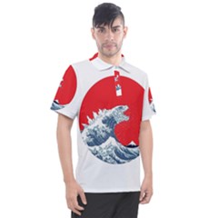 The Great Wave Of Kaiju Men s Polo T-shirt by Cendanart