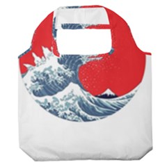 The Great Wave Of Kaiju Premium Foldable Grocery Recycle Bag by Cendanart