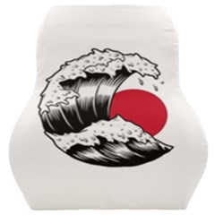 Japanese Sun & Wave Car Seat Back Cushion  by Cendanart