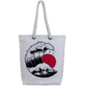 Japanese Sun & Wave Full Print Rope Handle Tote (Small) View2