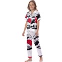 Japanese Sun & Wave Kids  Satin Short Sleeve Pajamas Set View1