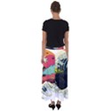 Retro Wave Kaiju Godzilla Japanese Pop Art Style Flared Maxi Skirt View2