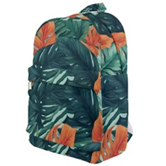 Green Tropical Leaves Classic Backpack by Jack14