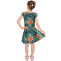 Green Tropical Leaves Kids  Short Sleeve Dress View2